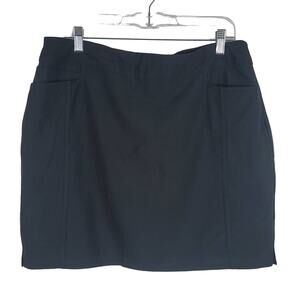 Adidas Adistar Pull On Black Pickle Ball Hiking Golf Skort Women's L NWT
